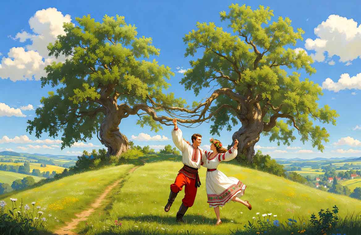 Українська полька - два дубки на горі