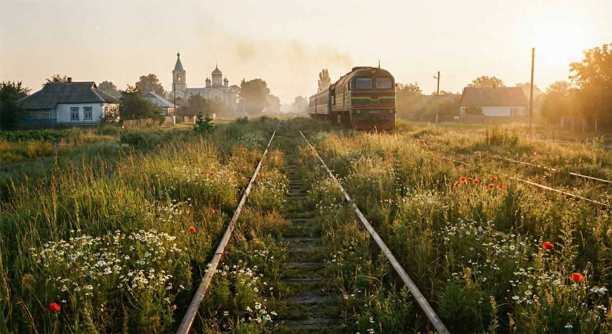 Заросла залізниця біля Сватового (Марцинівка)
