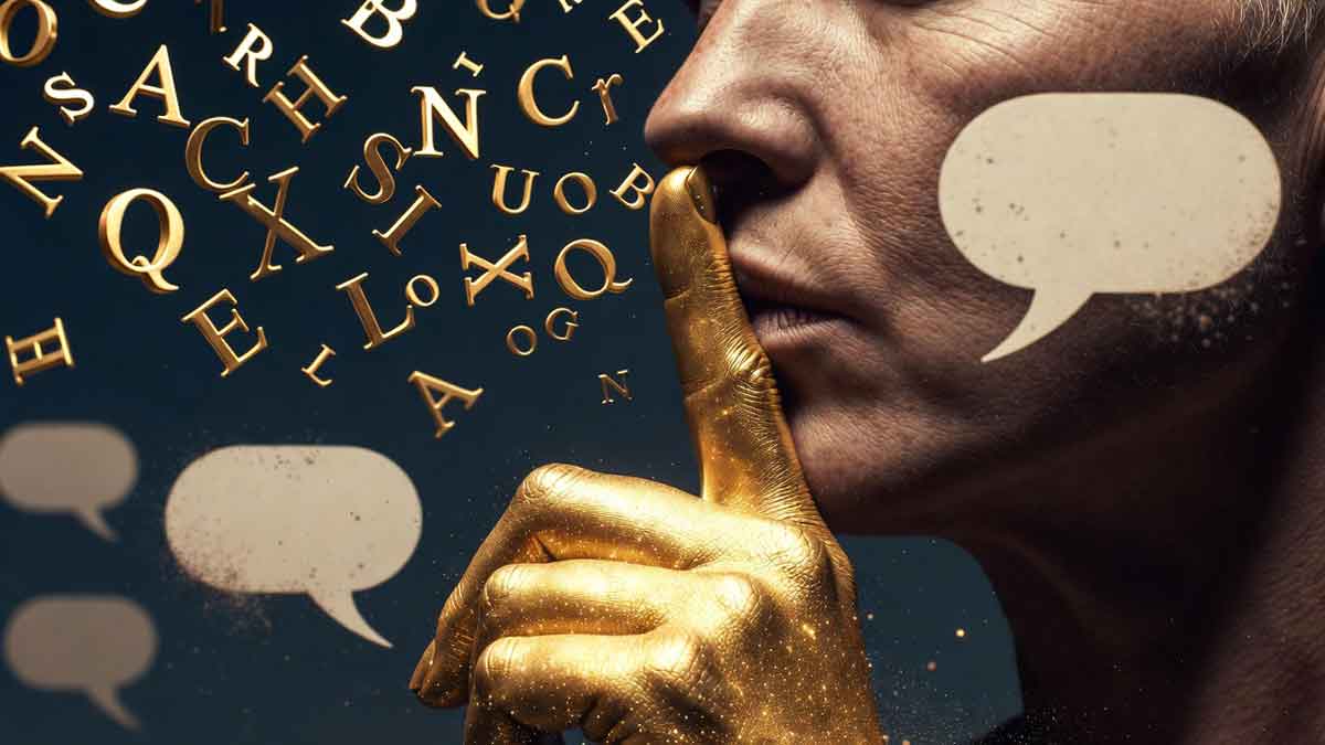 Мовчання - золото: концептуальна ілюстрація