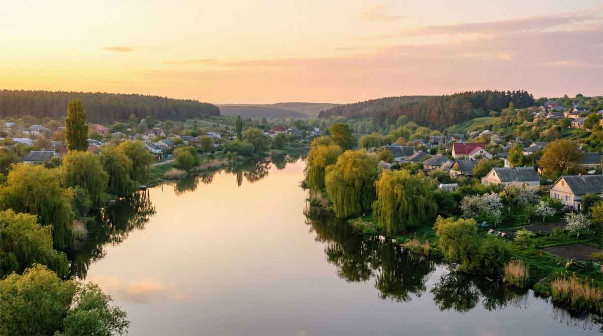 Світанок над річкою Айдар у Старобільську