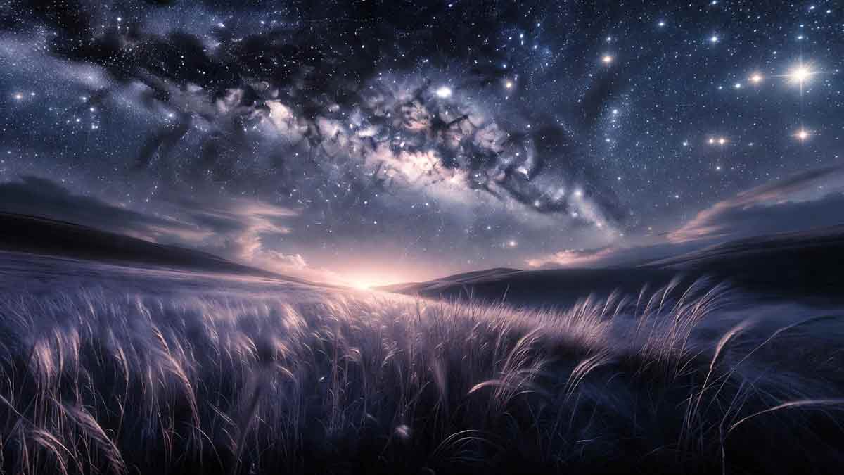 Зоряна ніч над Сватівським степом, Чумацький шлях, містична тиша