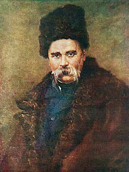 Намальований портрет Тарас Григорович Шевченко.