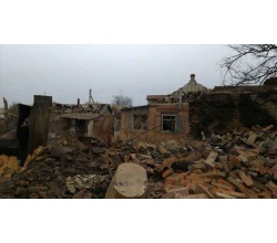 Зруйнований будинок по вулиці Щорса 29 жовтня 2015 р.