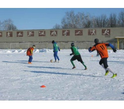 Турнір з міні-футболу, присвячений 74-й річниці від дня визволення міста Сватове. Під час гри.